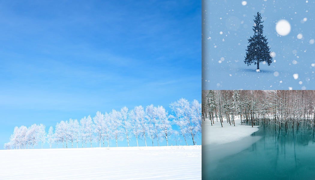 冬の季節！ 厳冬期の山々や雪が降り注ぐ様子の写真素材まとめ