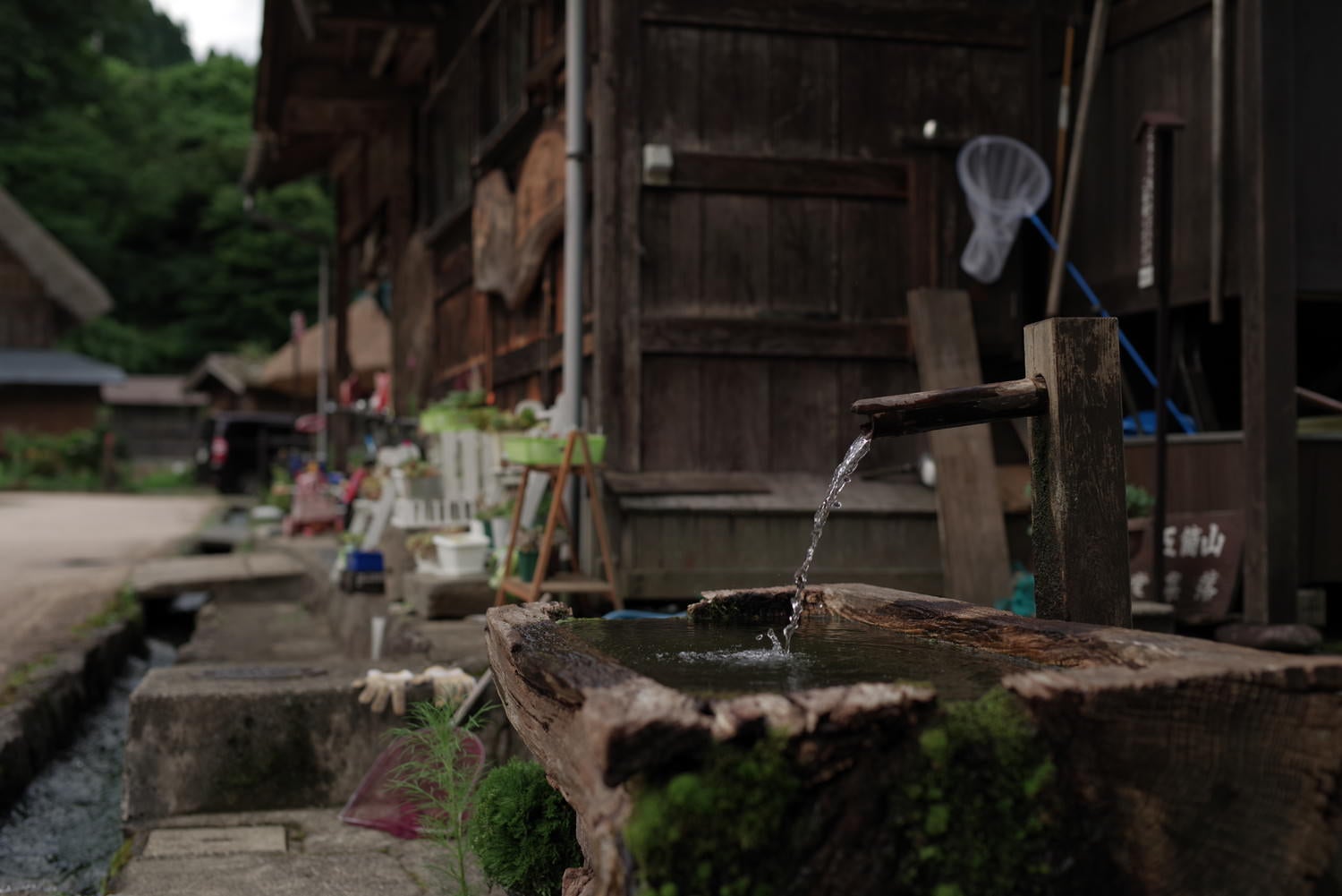 古き良き時代の日本の街並みの写真素材