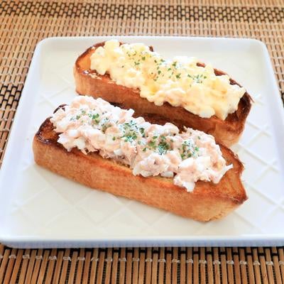 ツナとたまごのオープンサンドの写真