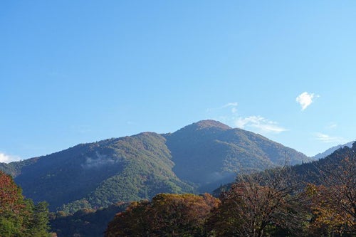白川郷から見える山並みの写真