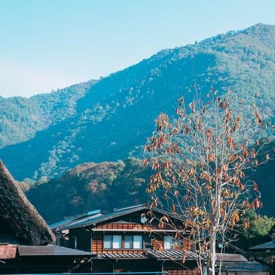 岐阜県白川郷合掌集落での秋の空気の写真