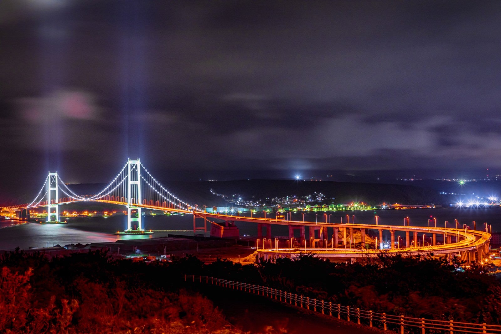 「室蘭祝津公園展望台からの夜景」の写真