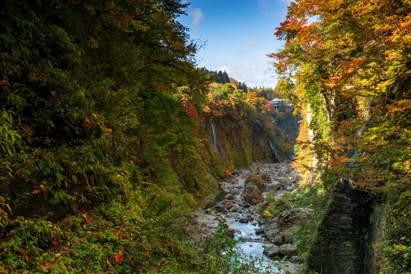 小安峡の秋の写真