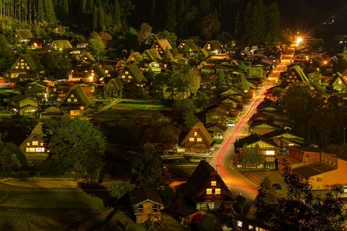白川郷の夜景の写真