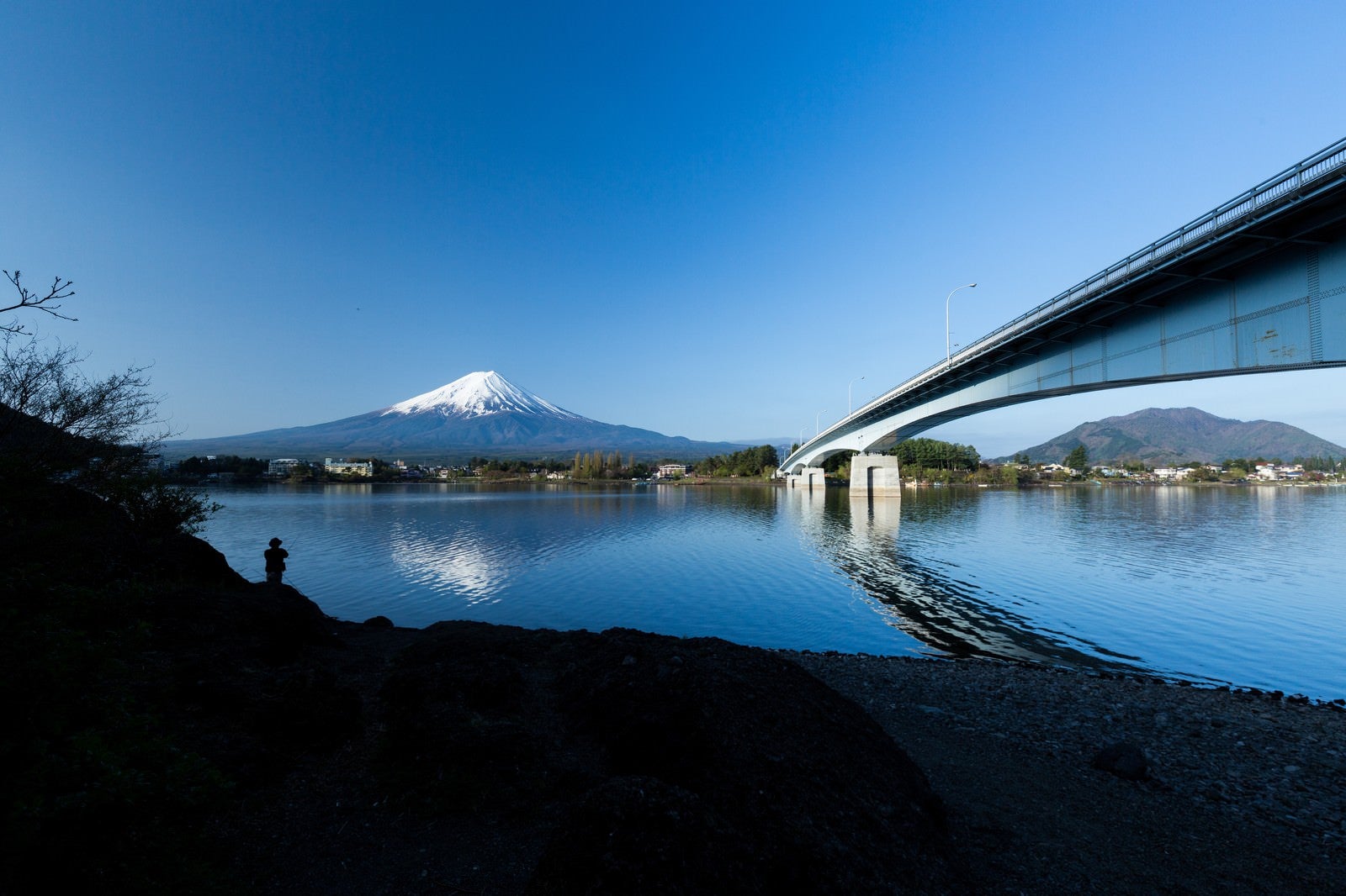 「河口湖と富士山」の写真