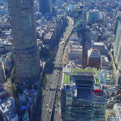 渋谷周辺の都会の様子の写真
