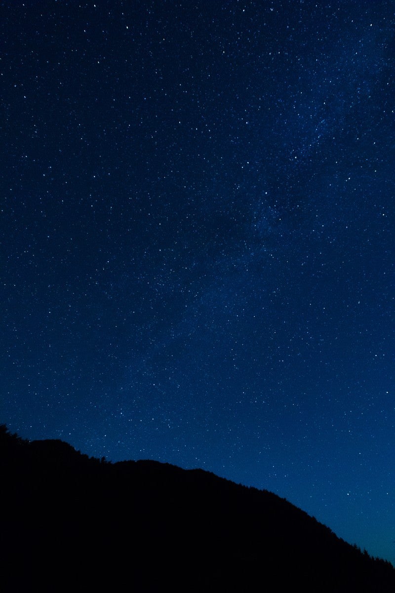 「岡山県鏡野町から眺める星空」の写真
