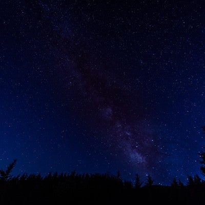 夜空いっぱいの星空（鏡野町笠菅峠）の写真