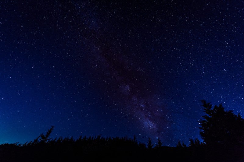 夜空いっぱいの星空（鏡野町笠菅峠）の写真