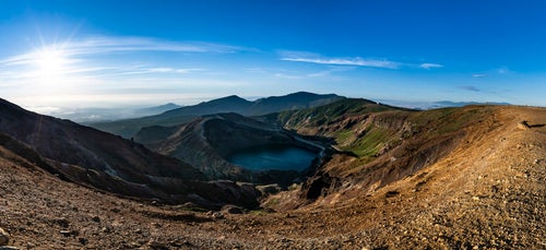 蔵王山の火口（大パノラマ）の写真