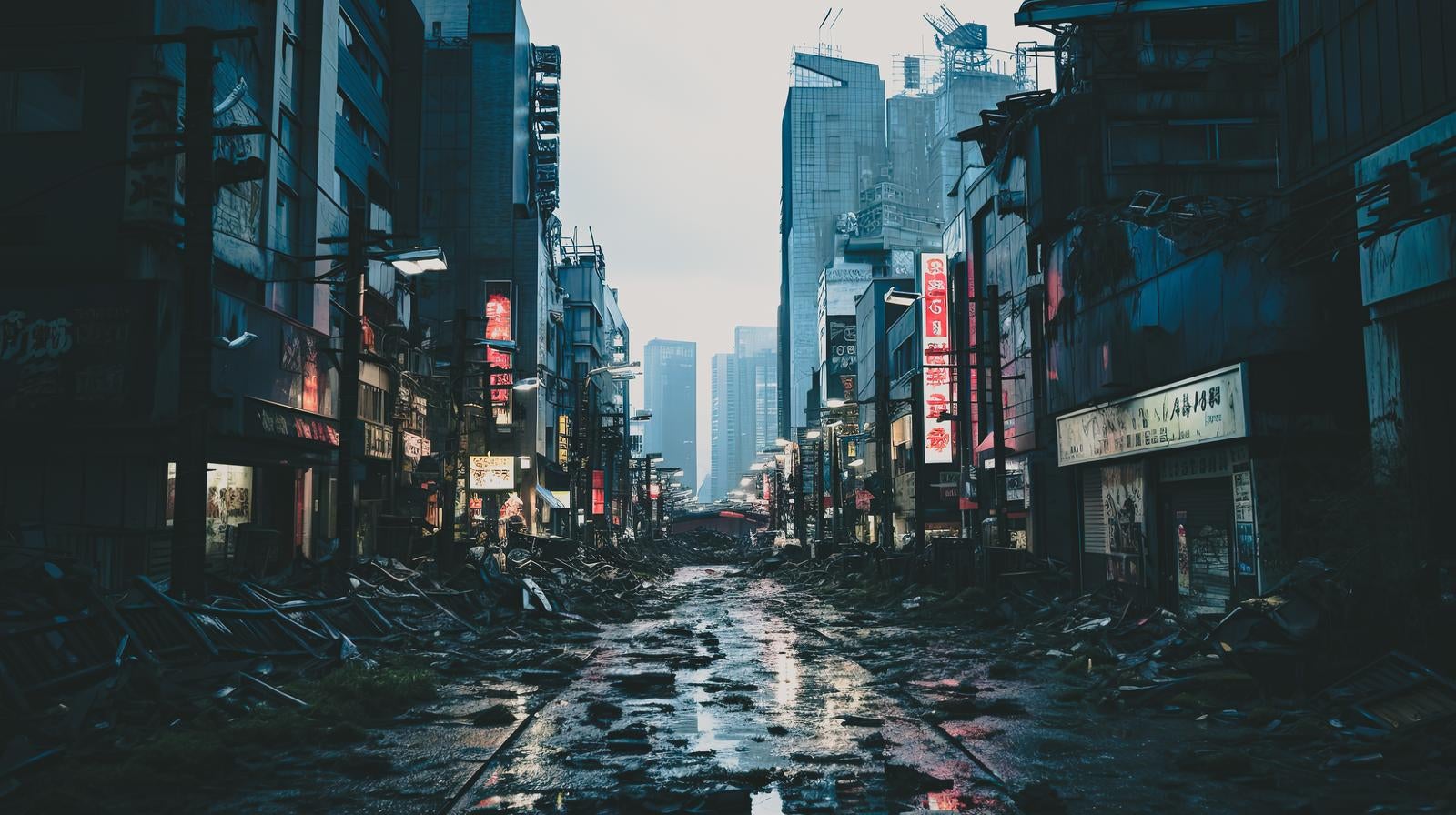 「瓦礫と廃墟の都市」の写真