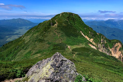 尾瀬の山頂である柴安嵓（しばやすぐら）の写真