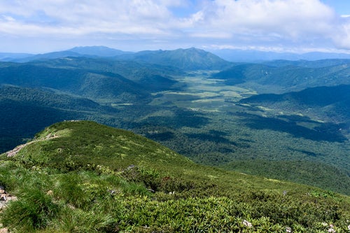 燧ヶ岳から見た尾瀬ヶ原（おぜがはら）の写真