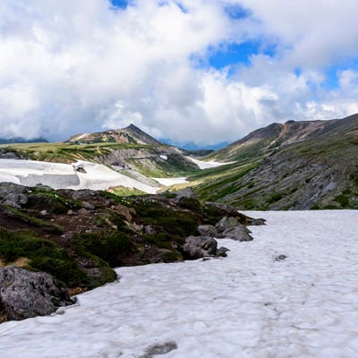 氷河が残る大雪山の写真