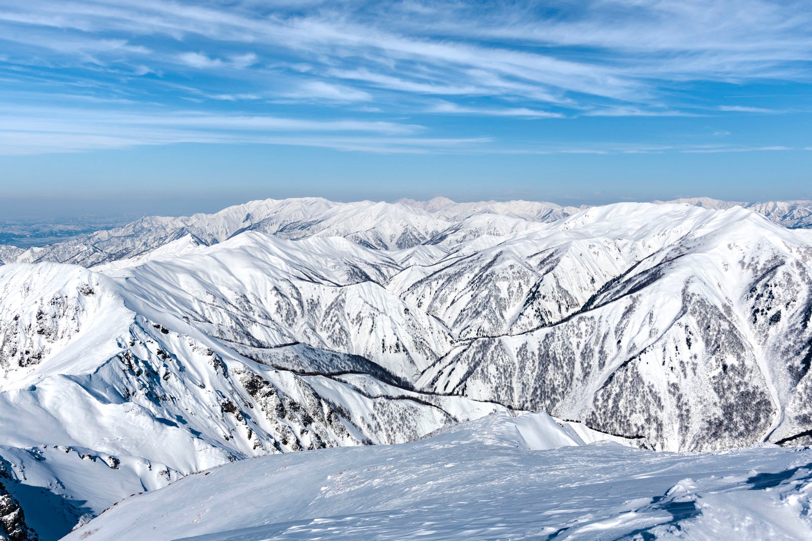 「一ノ倉岳から見る上越の山々」の写真