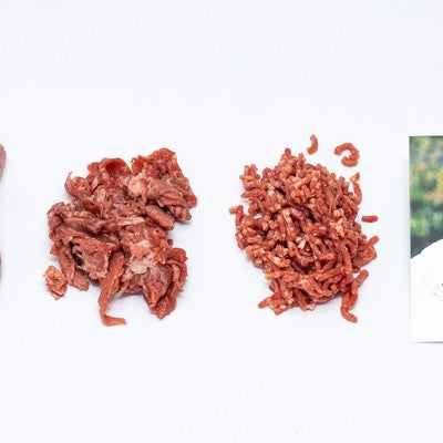 ブロック肉、細切れ肉、挽肉（ミンチ）、生産者の写真