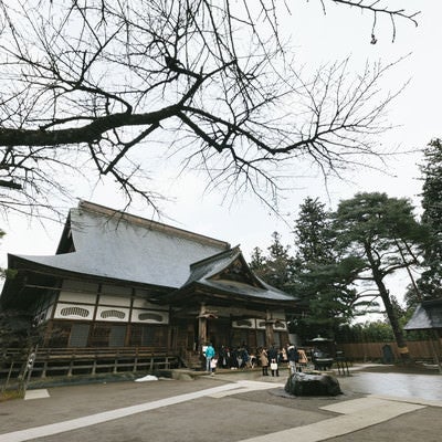 世界遺産の関山中尊寺本堂の写真