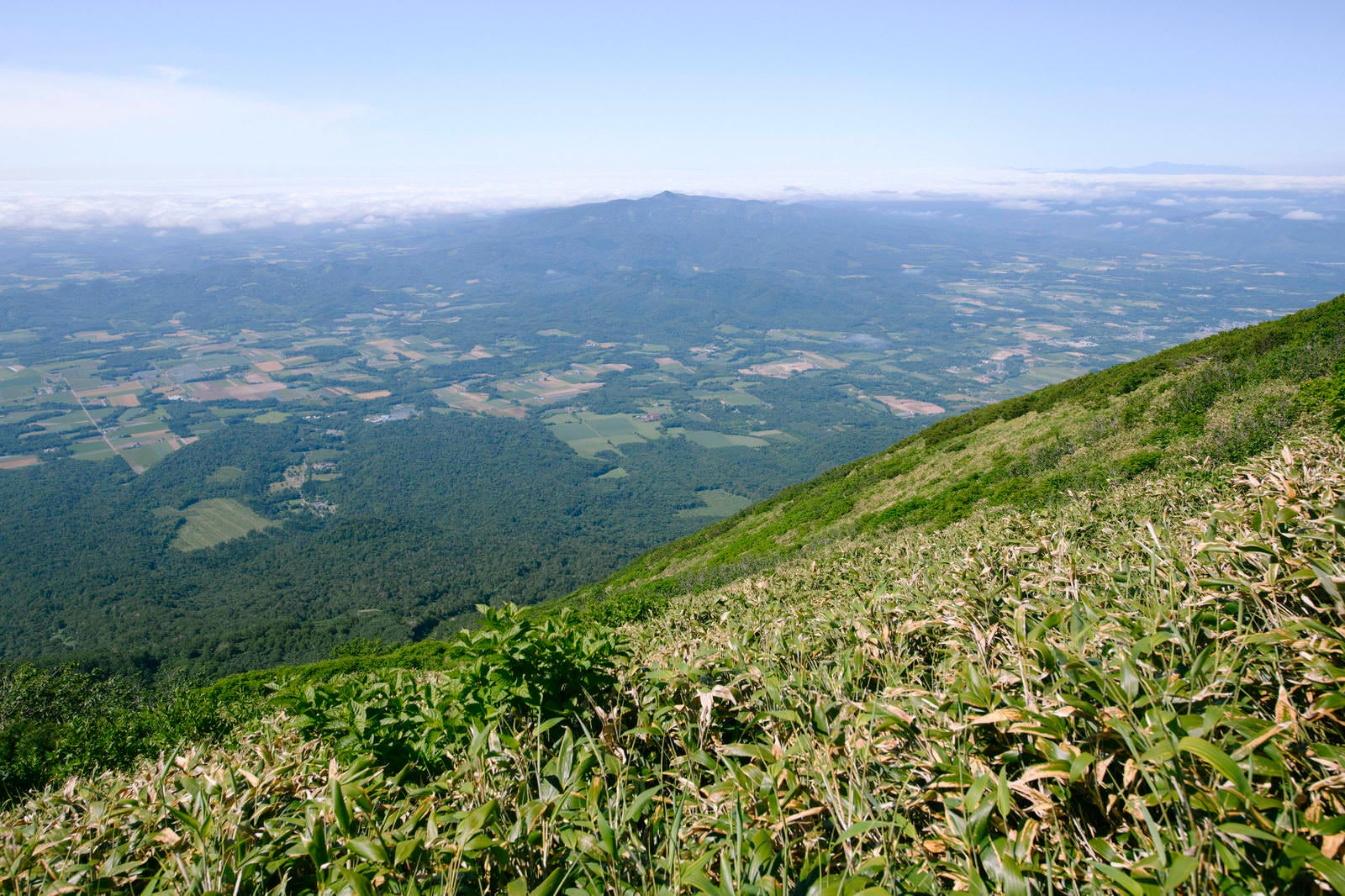「真狩コースから眺める尻別岳、ルスツ方面」の写真