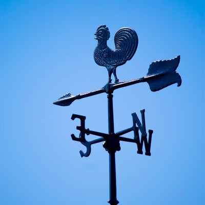屋根上の風見鶏の写真