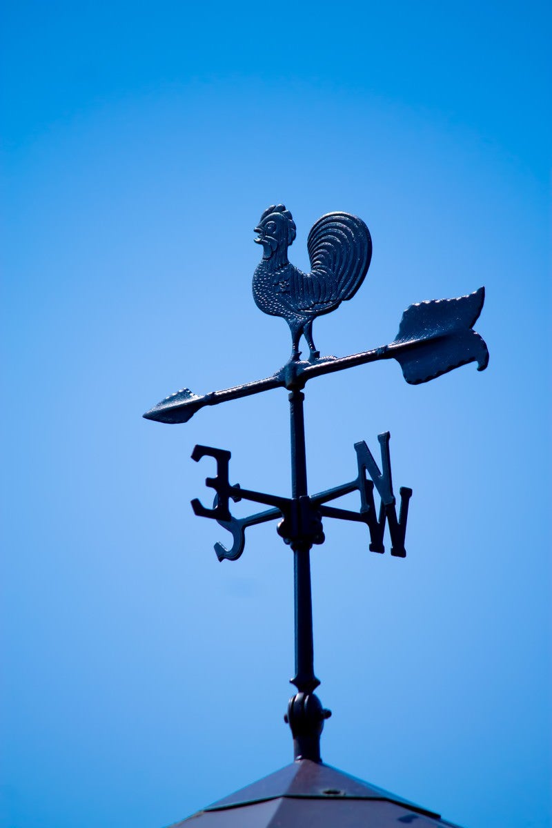 「屋根上の風見鶏」の写真