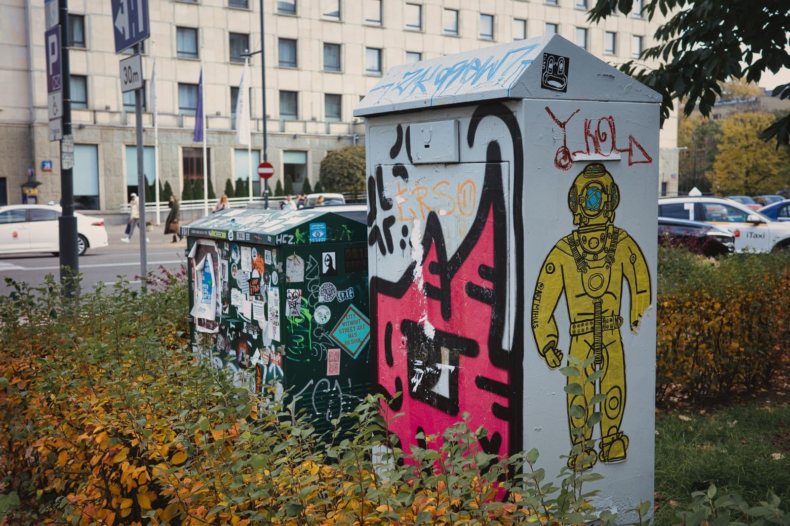 Street Art Adorning Electrical Panels - free stock photo