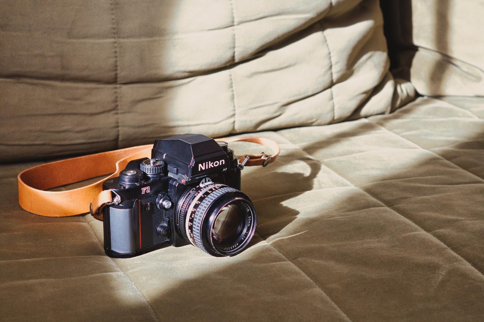 Nikon F3 Film Camera Bathed in Soft Light - free stock photo