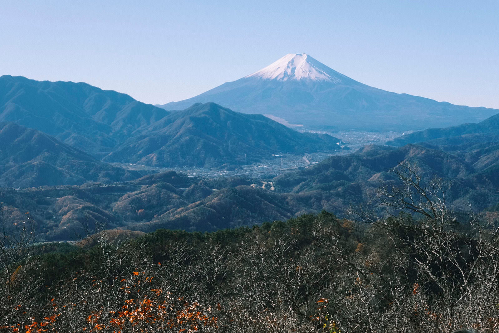 「高川山から見る富士山」の写真