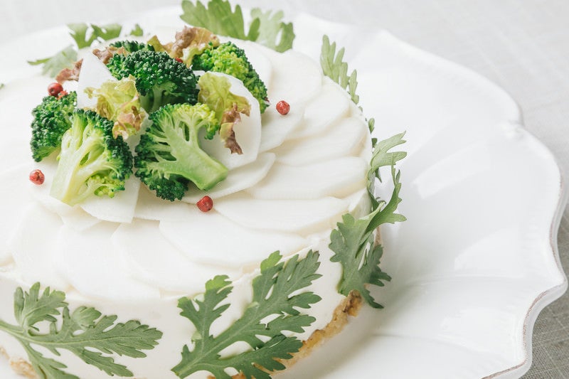 野菜で作られたケーキだからヘルシーで食物繊維も豊富の写真