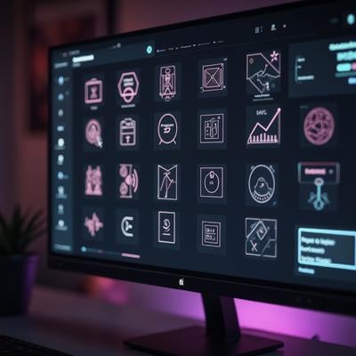 エンジニア向けの開発ツール風インターフェース表示画面の写真