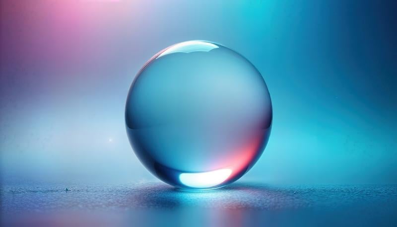 Crystal Ball Enveloped in Blue Light