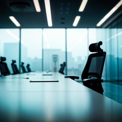 誰もいない会議室の不気味な静けさの写真