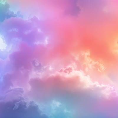 淡いグラデーションのパステル調の写真