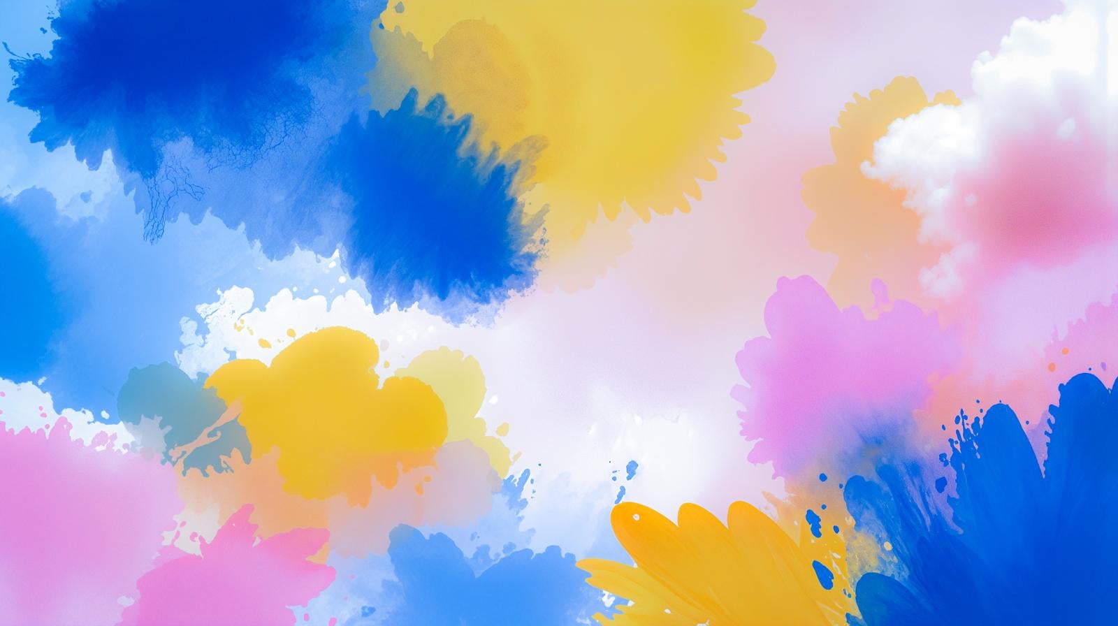 「色とりどりの絵の具が織りなすテクスチャー背景」の写真