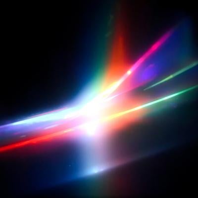 レンズフレアの光線の写真