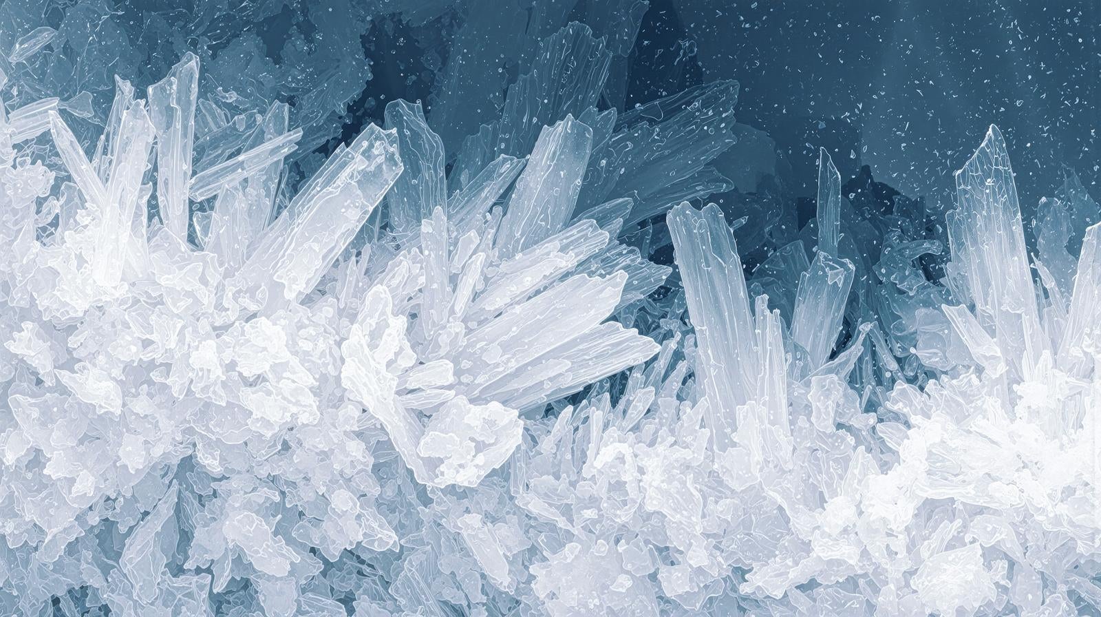 「生える氷の結晶」の写真