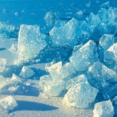 ゴロゴロ転がる氷塊の素材