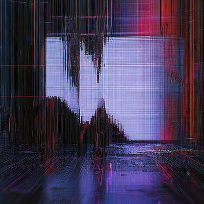 ノイズエフェクトで崩壊する画面の写真