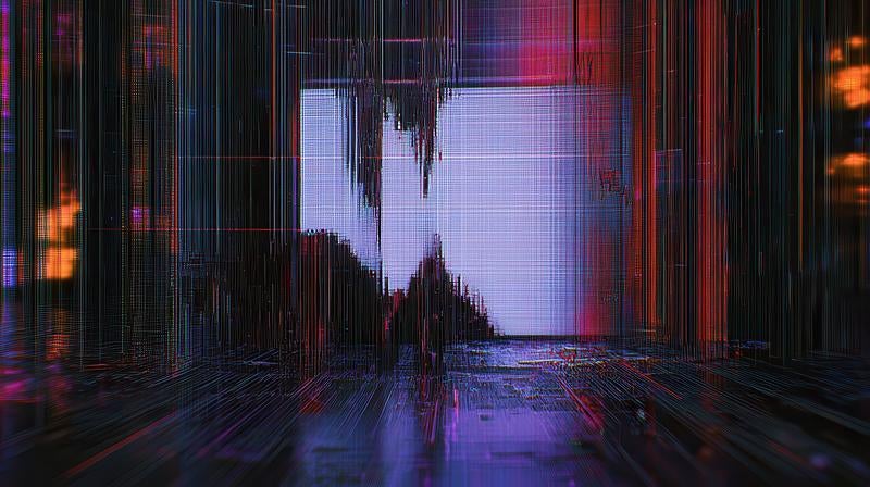 ノイズエフェクトで崩壊する画面の写真