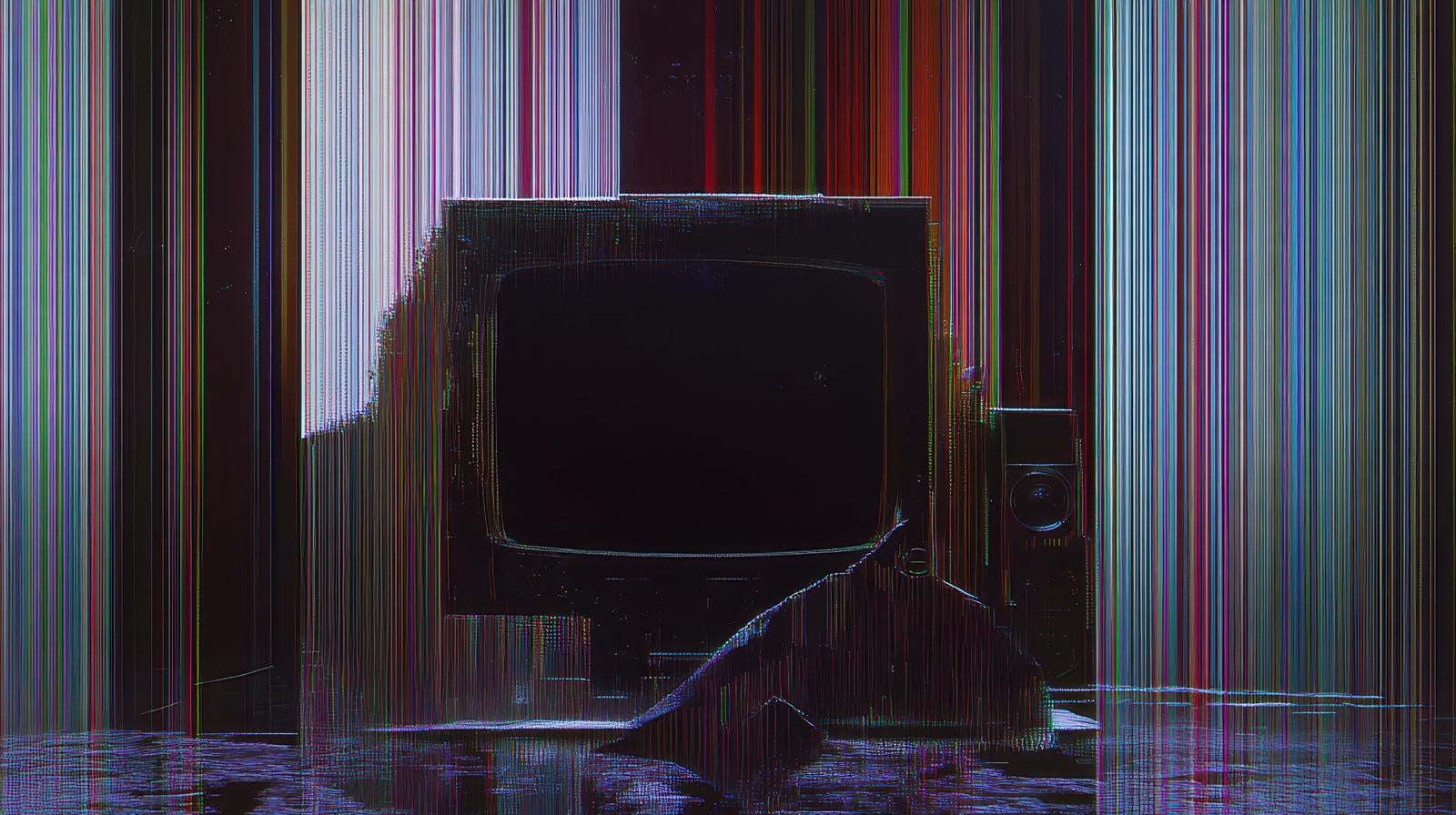 「ノイズが映る故障画面」の写真