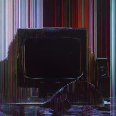 ノイズが映る故障画面の写真