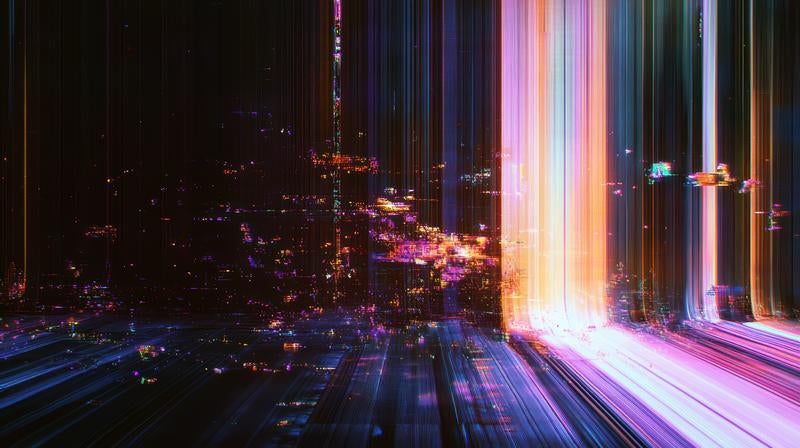 サイバー空間のエラー画面の写真