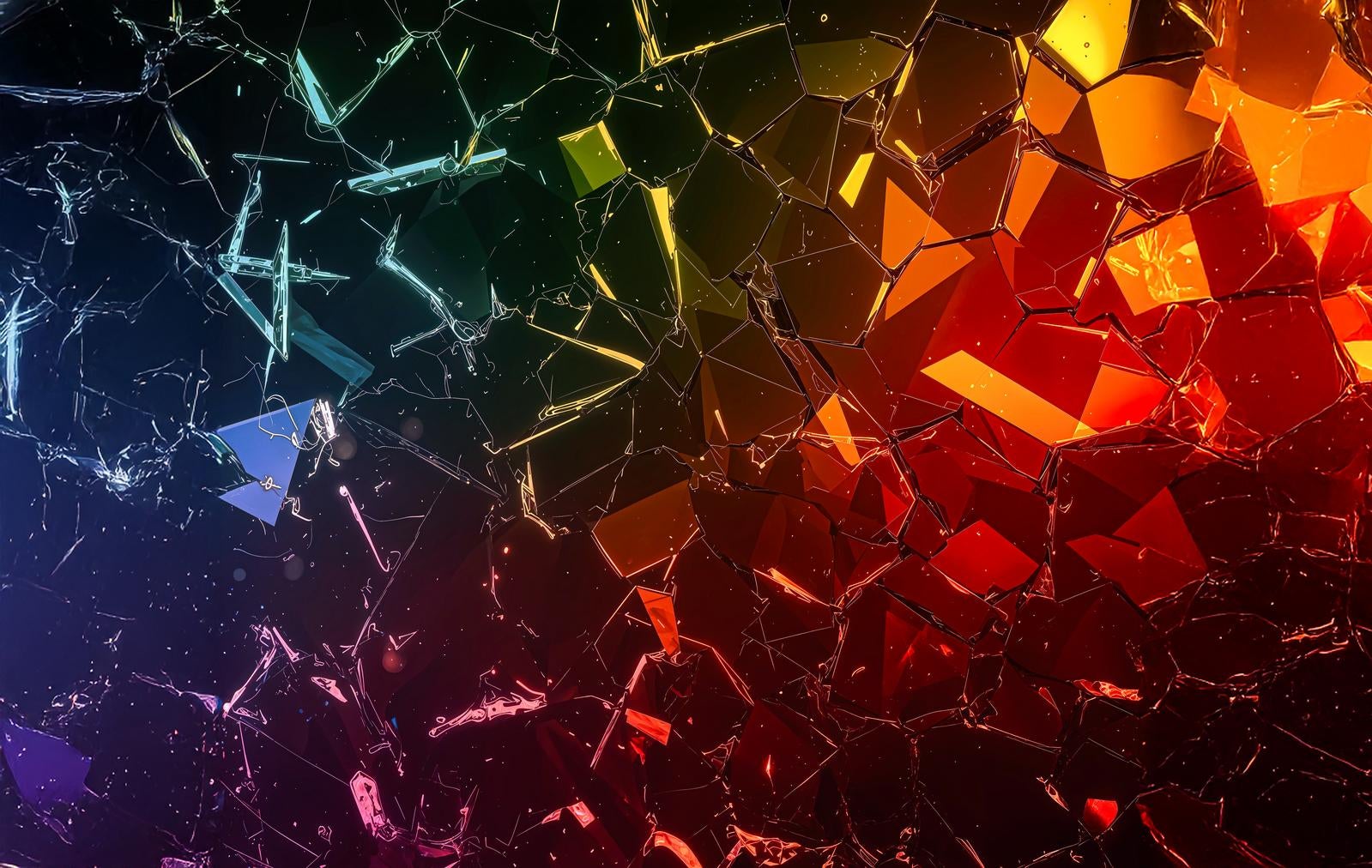 「鮮やかな色彩の衝撃クラック」の写真