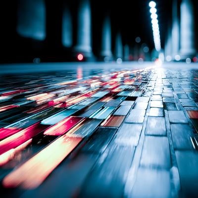 スピード間ある道の写真