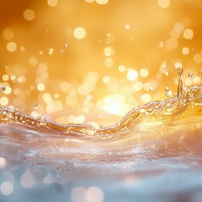 光を纏った水の躍動の写真