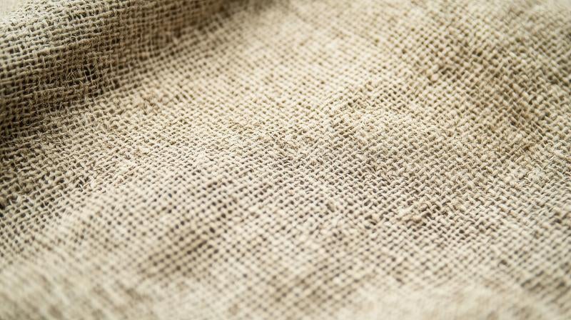 手作り感のある粗織りリネンファブリックの質感の写真
