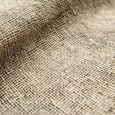 ナチュラルな麻布のテクスチャとファブリックの写真