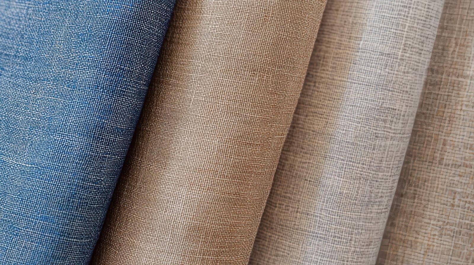 「4色のカーテン素材サンプル」の写真