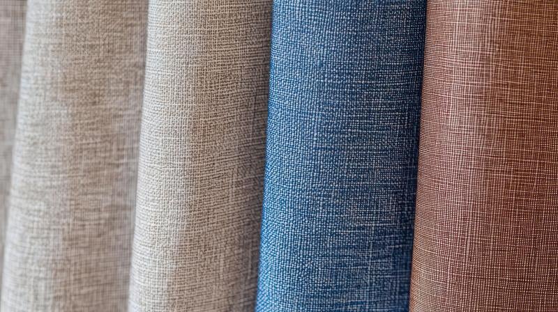 4色の素材生地サンプルの写真