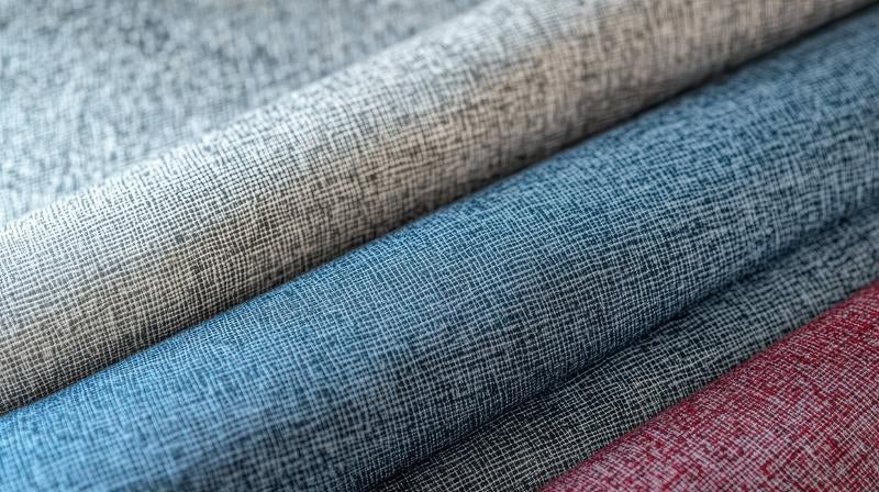 異なる色合いの布地サンプルの写真