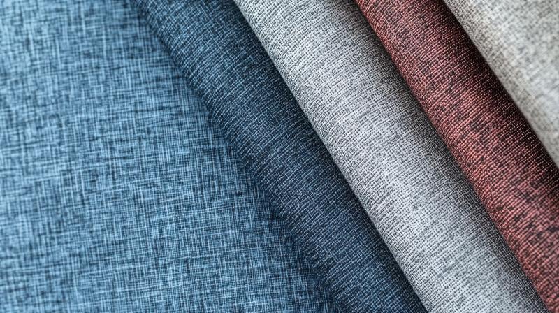 異なる色合いの布地コレクションの写真